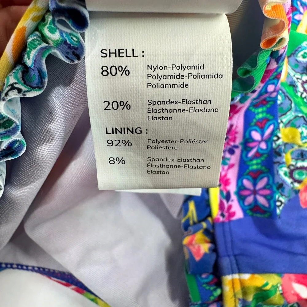 Cupshe Womens Multicolor Floral Fruit Patchwork Underwire Bikini Small
